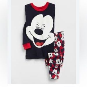 Baby GAP x Disney Mickey Mouse pajama set top and bottom baby boy 18-24 months